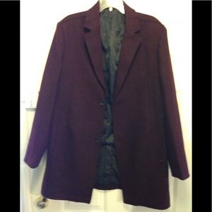NWOT Men's Burgundy Heavy Felt Blazer